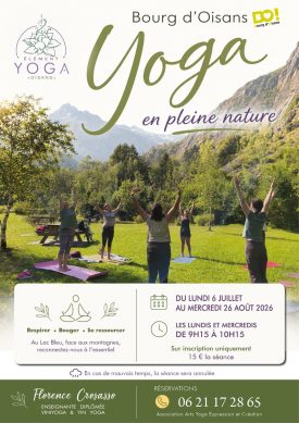 Elément YOGA Oisans – Yoga in de buitenlucht zomer 2026.