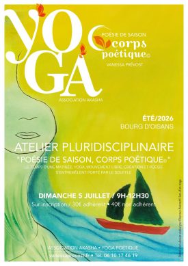 Atelier pluridisciplinaire “poésie de saison corps poétique©” yoga, mouvement, création et poésie
