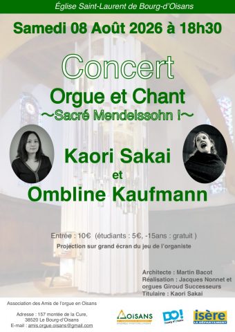 Orgel- en zangconcert – Mendelssohn, wat een genie! -_Le Bourg-d’Oisans
