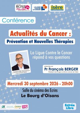 CONFERENTIE “Actueel nieuws over kanker: preventie & nieuwe behandelingen”