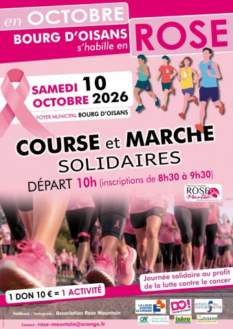 ROZE OKTOBER – Solidariteitsloop en -wandeling_Le Bourg-d’Oisans
