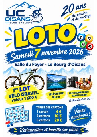 Loterij ter gelegenheid van het 20-jarig bestaan van UC Oisans_Le Bourg-d’Oisans